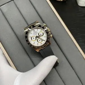 Rolex Daytona Series Gold Glue Dia White Face 4130 movement
