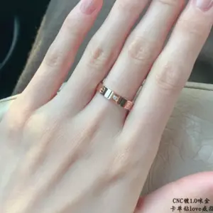 CNC Narrow Single Diamond Ring