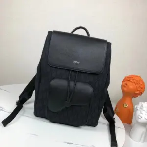 Saddle shoulder bag with Oblique print