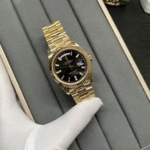 Rolex Datejust Double Date Golden Black Sugar 2836 Movement 40mm