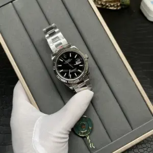 Rolex Datejust 41mm White Steel Black Face 3235 Movement
