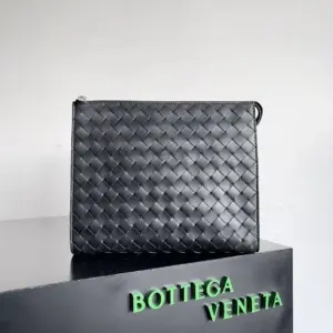 Bottega Veneta men’s woven handbag briefcase