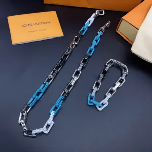 Louis Vuitton new Monogram Chain bamboo節 handband necklace