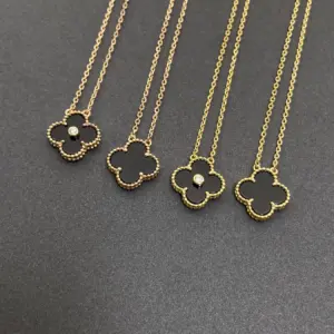 Black agate necklace collection