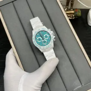Rolex Chronograph Type Series White Ceramic Tiffany Blue Dial 4130 mechanism