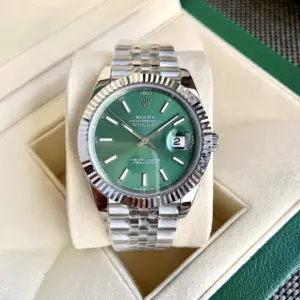 Rolex Datejust green dial watch
