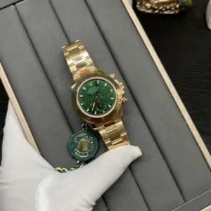 Rolex Chronograph Type Series Green Face Gold Dia 7750 movement