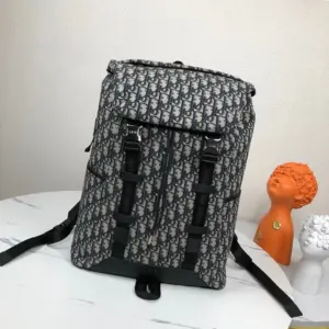 Dior Explorer backpack with beige and black Oblique print