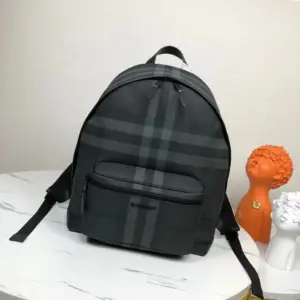 New carbon grey backpack with grid design