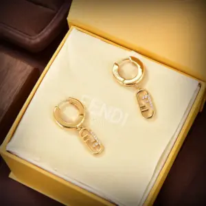 Fendi logo earring