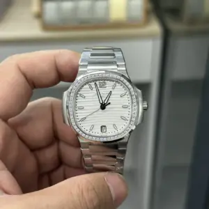 3K women’s Audemars Piguet 7118 white dial diamond bezel