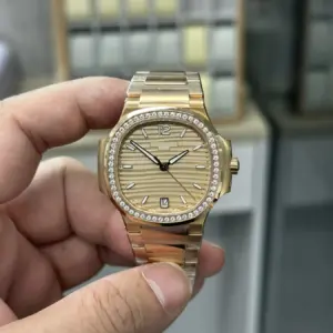3K rose gold women’s Audemars Piguet 7118 gold dial