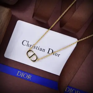 Dior letter earring necklace