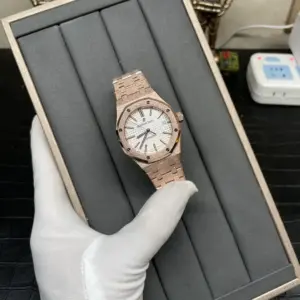 Audemars Piguet 15454 Frost Gold 37mm Watch
