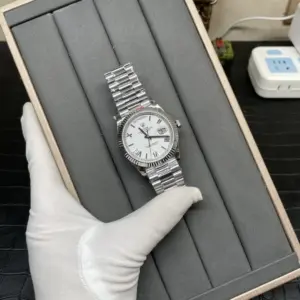 40mm Rolex Datejust white face