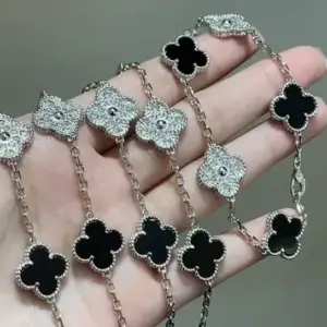 Custom VCA panda gold five flowers bracelet