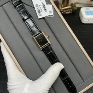 Cartier Tank Must black carbon ceramic wristwatch