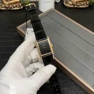 Cartier Tank Must black carbon ceramic wristwatch