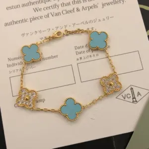 VCA turquoise shell five-fold bracelet