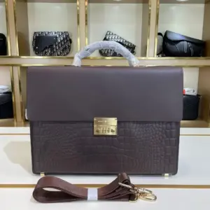 Montblanc men’s leather business briefcase