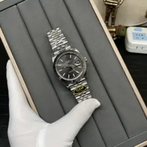 41mm Rolex Dategray with five gem bracelet