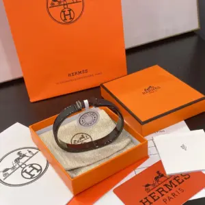 Real photo Hermes black warrior bracelet