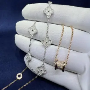 VCA small six flower bracelet Bvlgari necklace