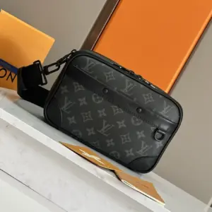 Alpha messenger bag with monogram eclipse canvas