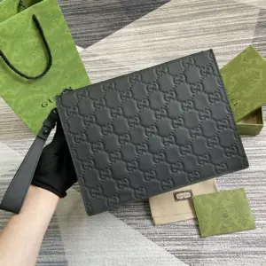 GG rubber effect leather handbag
