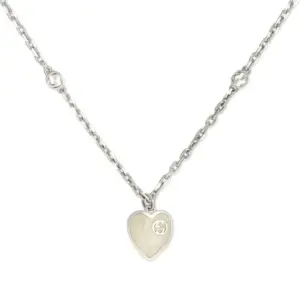 Gucci heart interlocking double G necklace