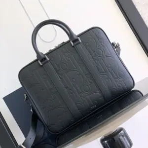 Dior Gravity print leather briefcase
