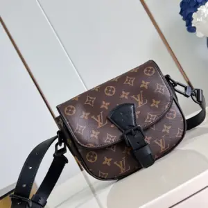 N47060 monogram premium leather montsouris small postman bag