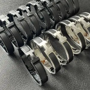 Hermes black warrior bracelet