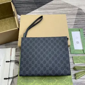 Gray black PVC GG handbag