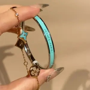 Hermes enamel cuff bracelet