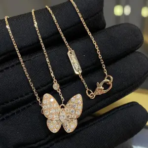 Butterfly diamond necklace