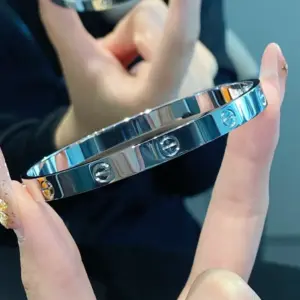 Cartier platinum gold cuff bracelet
