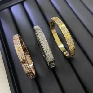 Cartier high version three row diamond buckle bracelet