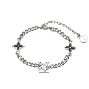 Monogram row bracelet