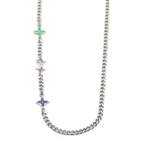 Monogram row necklace