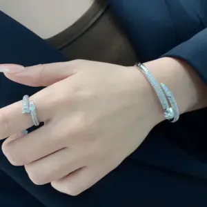 Cartier full diamond nail ring