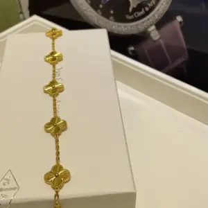 Gold laser pattern bracelet