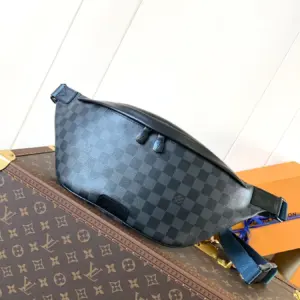 M40187 black premium leather wrist bag