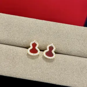 Versace kirin red agate earring