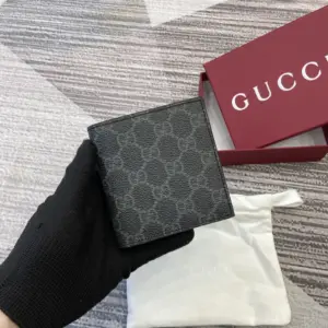 Wallet with logo fabric pattern