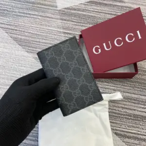 Wallet with logo fabric pattern