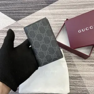 Wallet with logo fabric pattern