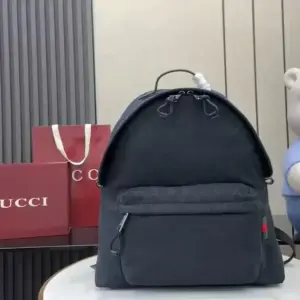 Red printed medium backpack