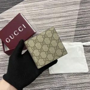 Wallet with logo fabric pattern