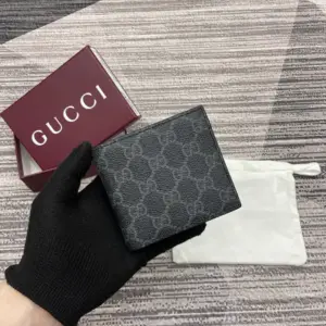 Wallet with logo fabric pattern